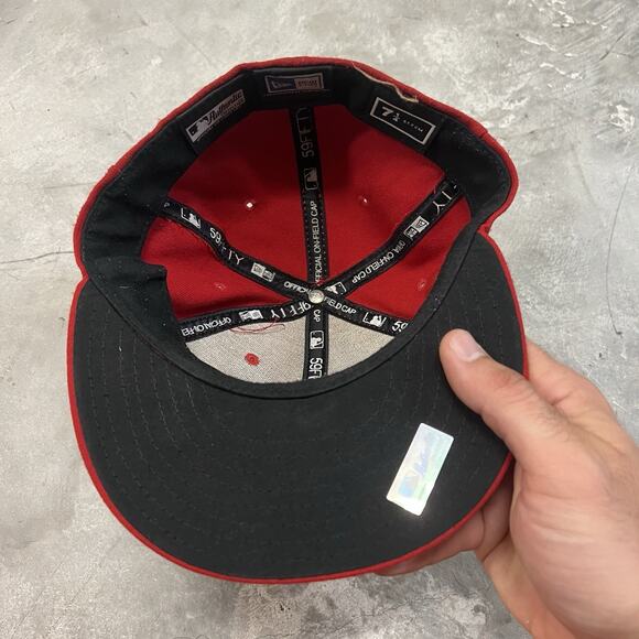 WASHINGTON NATIONALS Hat Cap MLB New Era 59FIFTY Red Fitted 7 1/4 - Picture 3 of 8